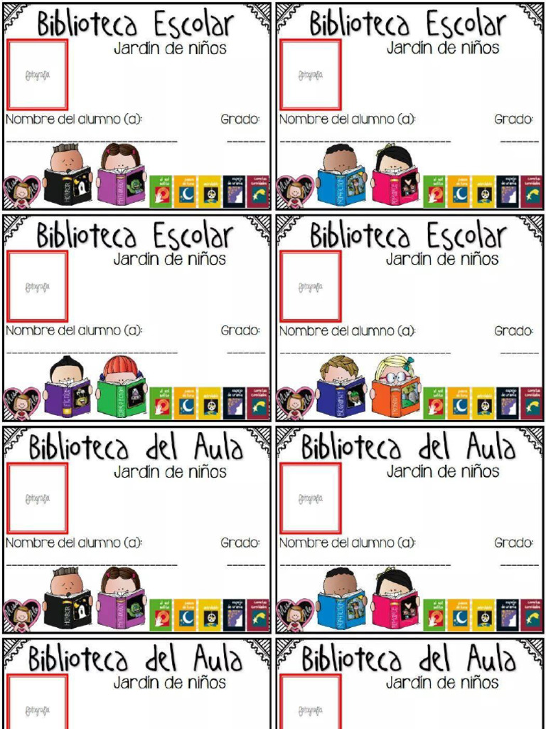 Credencial Biblioteca Escolar | PDF