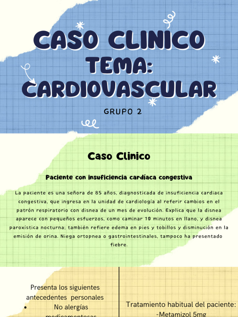 Caso Clinico | PDF | Insuficiencia cardíaca | Causas de la muerte