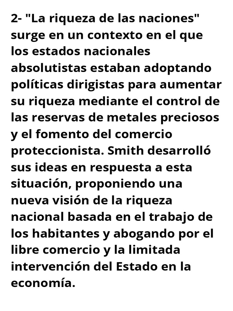 2 - La Riqueza de Las Naciones Surge en Un Contexto en El Que Los ...