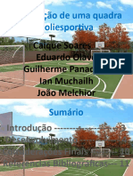 Construção de uma quadra poliesportiva