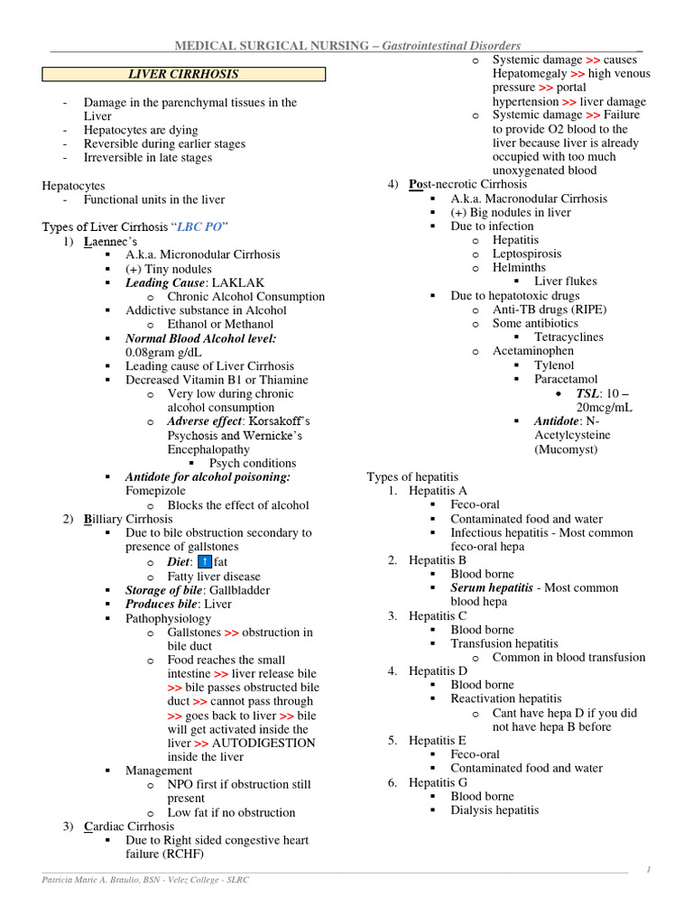 Liver Cirrhosis: Types and Management | PDF | Cirrhosis | Liver