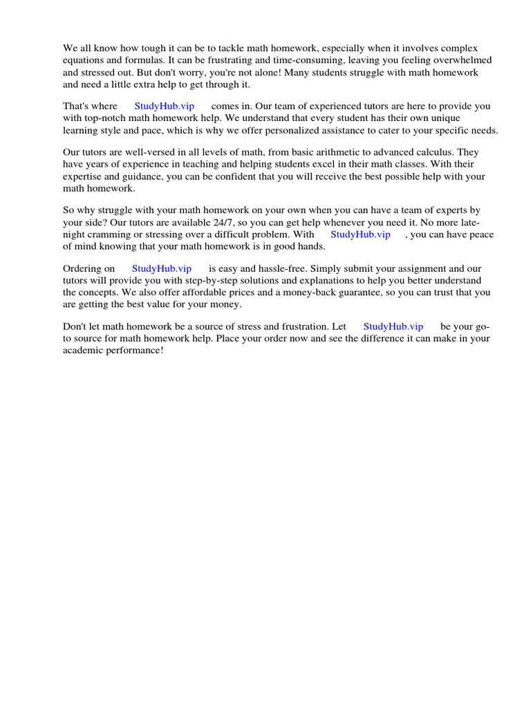 Math Homework Help from Expert Tutors | PDF | Homework | Mathematics
