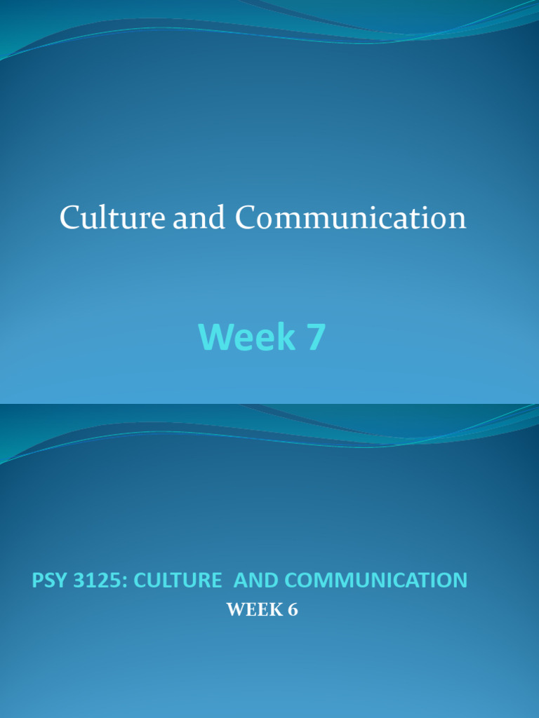 Week 7 Mulicultural | PDF | Communication | Semantics