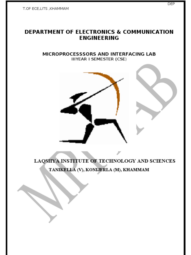 MP Lab Manual | PDF | Analog To Digital Converter | Assembly Language