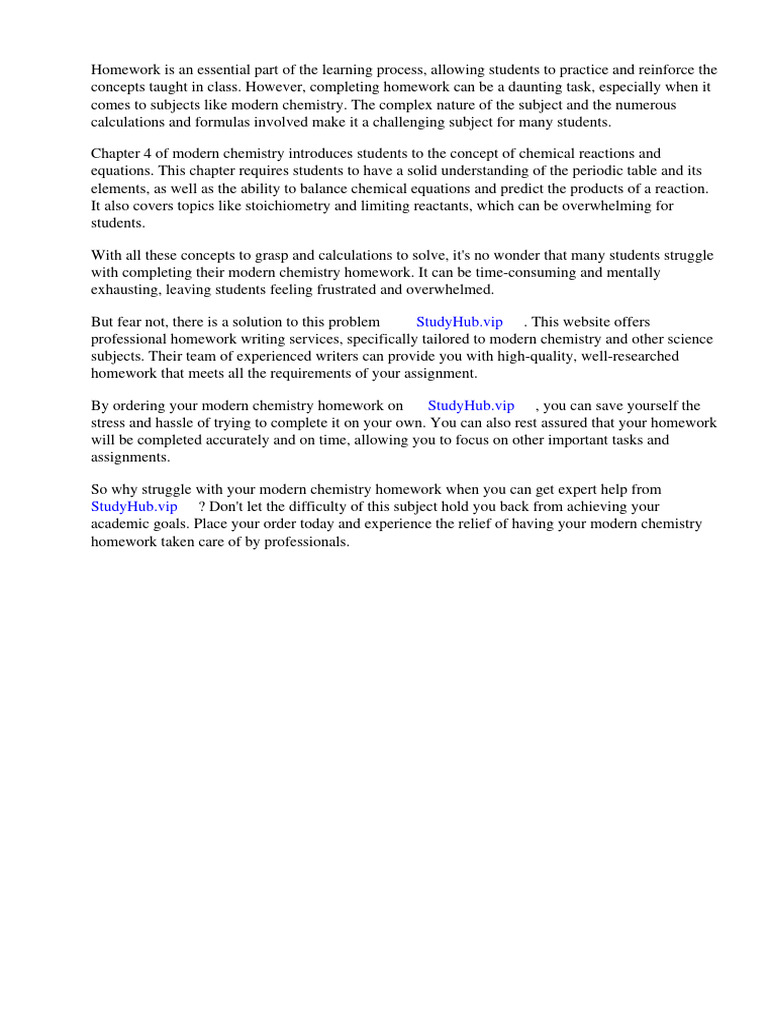 Modern Chemistry Homework Help | PDF | Chemical Compounds | Chemistry