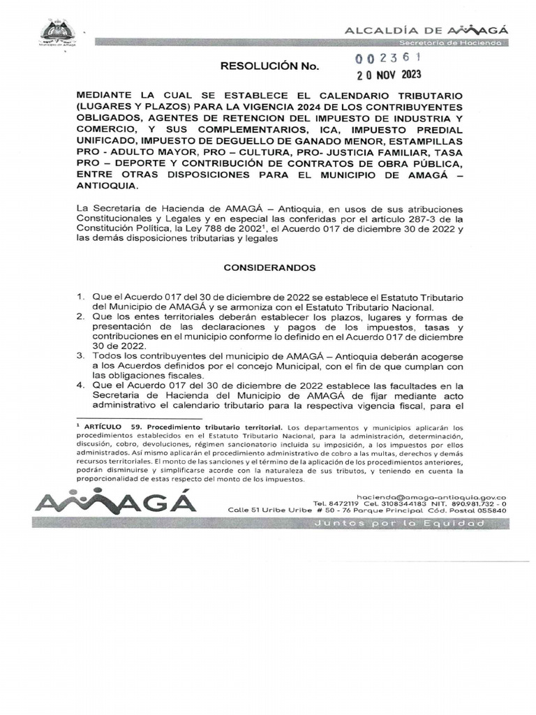 Calendario Tributario 2024 PDF