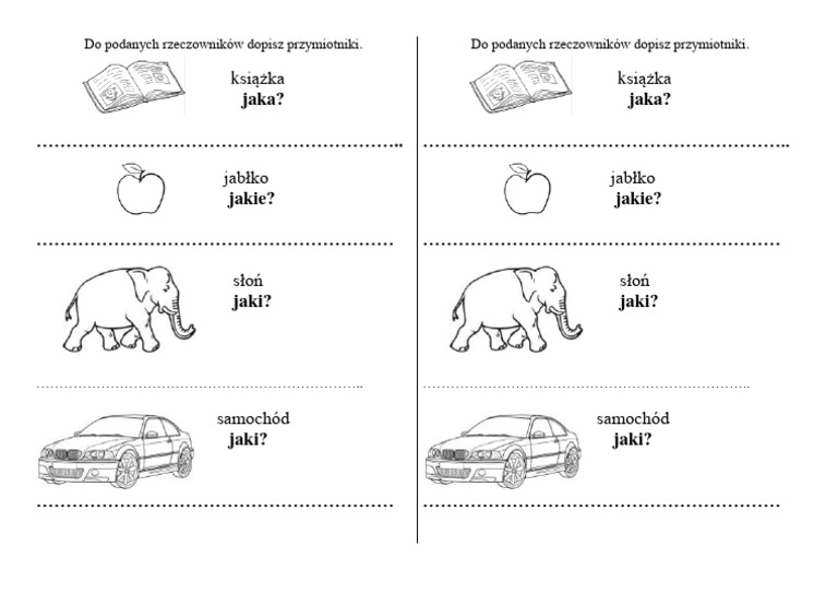 Dopisz Do Przymiotników Wyrazy Przeciwstawne Dodając Cząstkę Nie