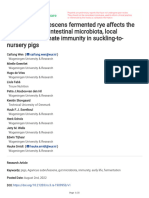 Agaricus Subrufescens Fermented Rye Affects The Developned of Intestinal Microbiota, Local Intestinal and Innate Imunnity in Soocking Pigs