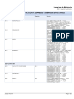 Horario Bachillerato en Administración de Empresas Con Énfasis en Recursos Humanos