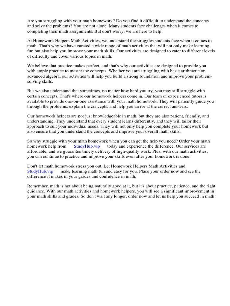 Homework helpers math activities pdf worksheet preschool