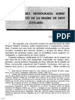 Una Notable Monografía Sobre Fray Alberto de La Madre de Dios 1575 1635