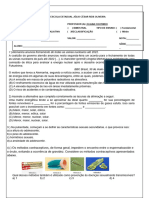 Aval 1ºbim 9º Ciencias