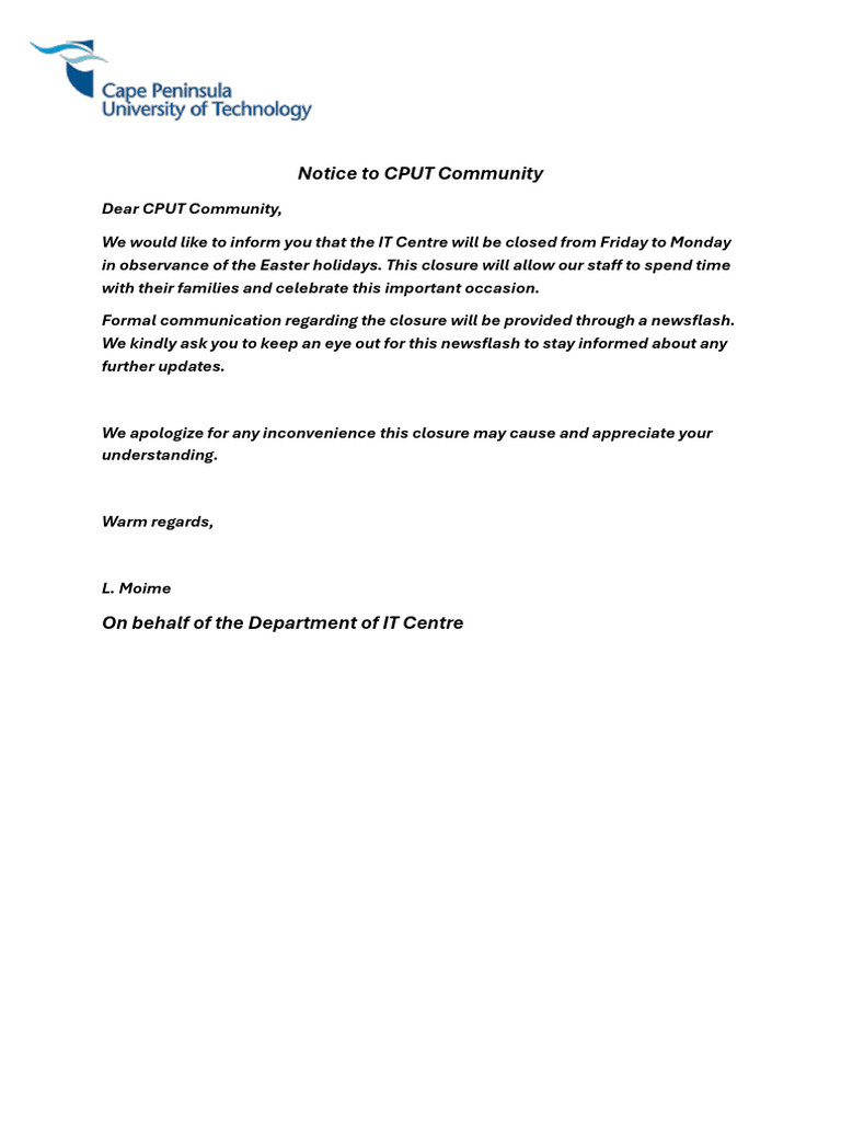 notice-to-cput-community-pdf