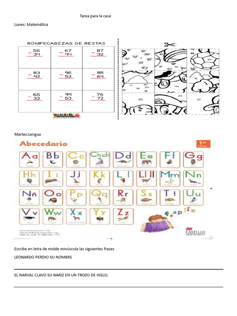 Tarea para La Casa 5 | PDF | Artes del Lenguaje y Comunicación