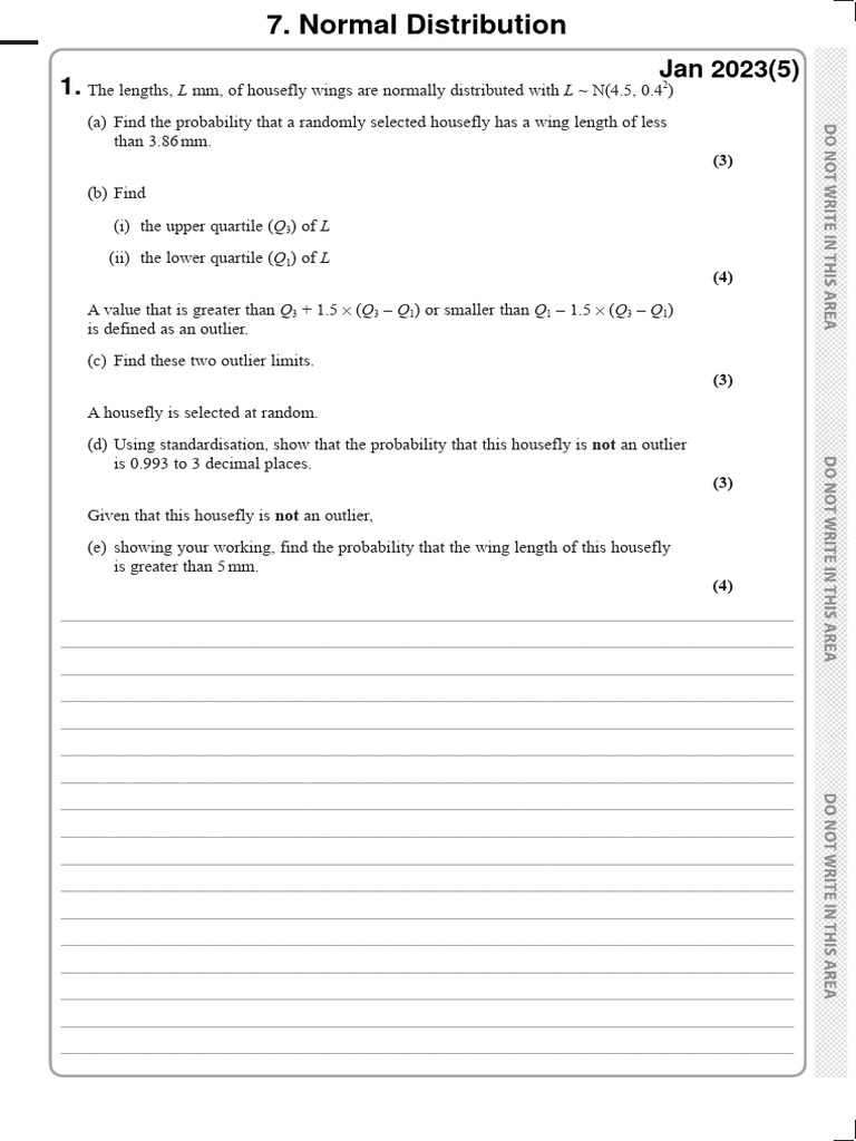 7 normal distribution pdf outlier quartile