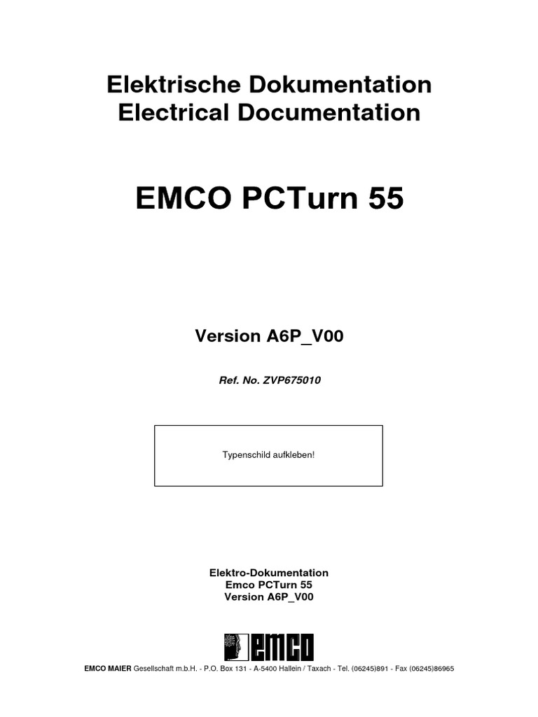 Elektrische Dokumentation Electrical Documentation: Version A6P - V00 | PDF