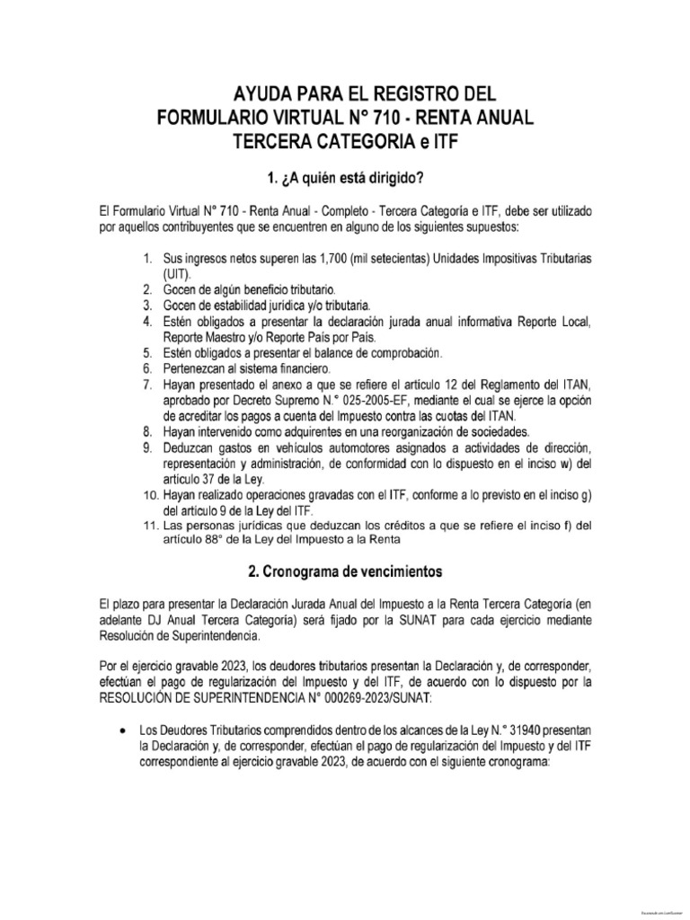 Ayuda FV 0710 Completo | PDF