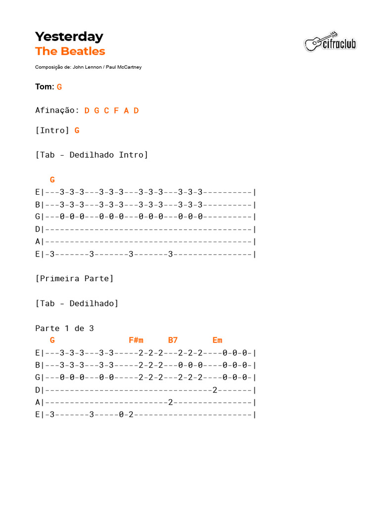 cifra-club-the-beatles-yesterday-pdf-british-music-british