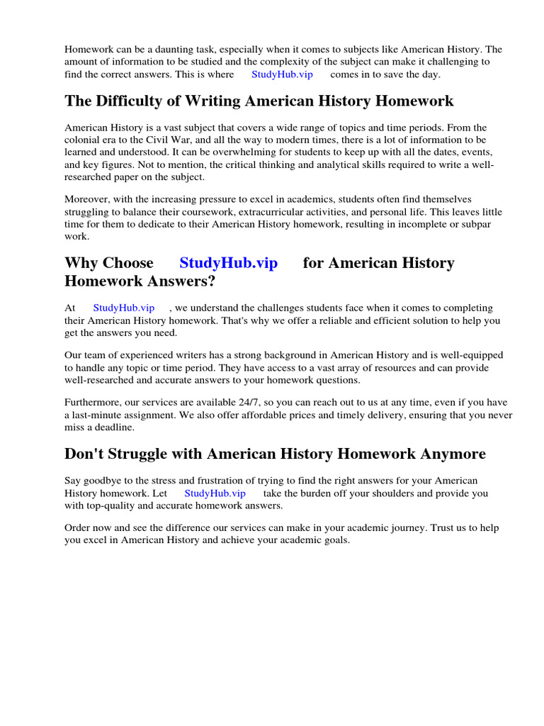 American History Homework Answers Download Free PDF Homework 