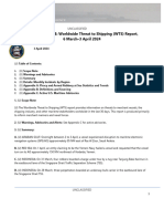 U.S. Navy Office of Naval Intelligence Worldwide Threat To Shipping (WTS) Report, 6 March To 3 April 2024