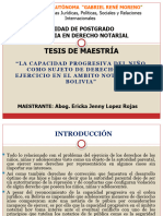 La Capacidad Progresiva Del Niño Como Sujeto de Derecho y Su Ejercicio en El Ambito Notarial en Bolivia