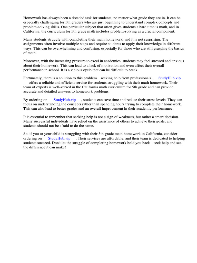 California math homework and problem solving 5th grade answers pdf