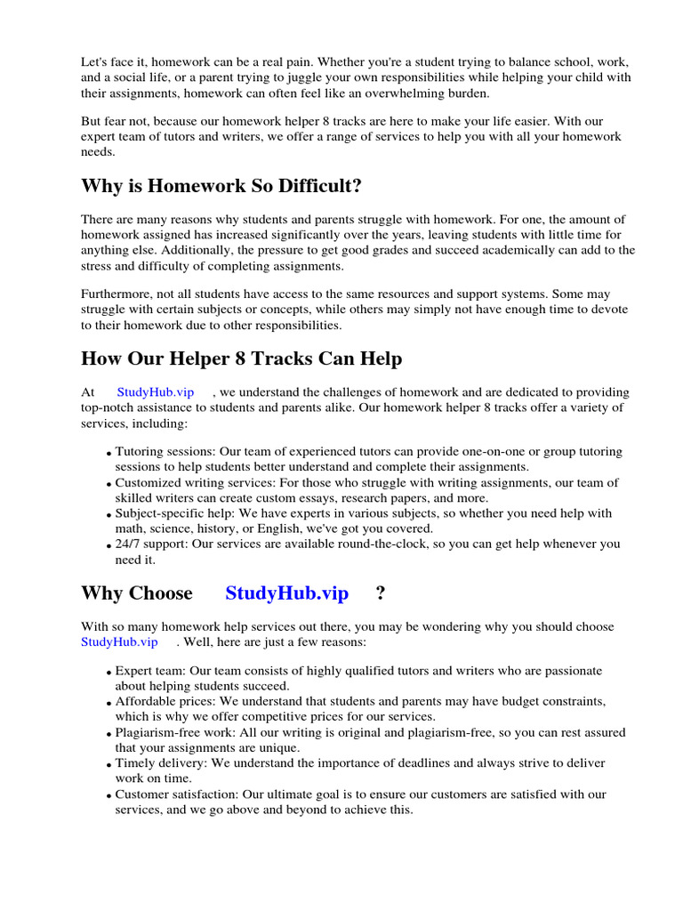 The homework helper 8 tracks pdf homework safari web browser 
