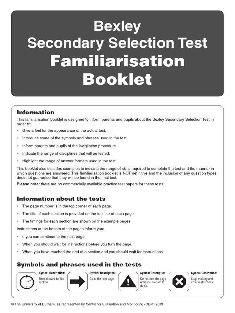 Familiarisation_booklet__Bexley_selection_test PDF
