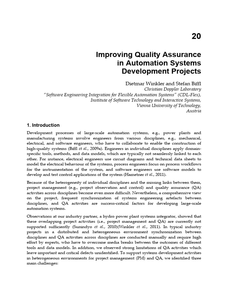 Quality Assurance Automation Systems Download Free PDF Quality(03)