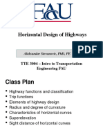 Horizontal Design of Highways