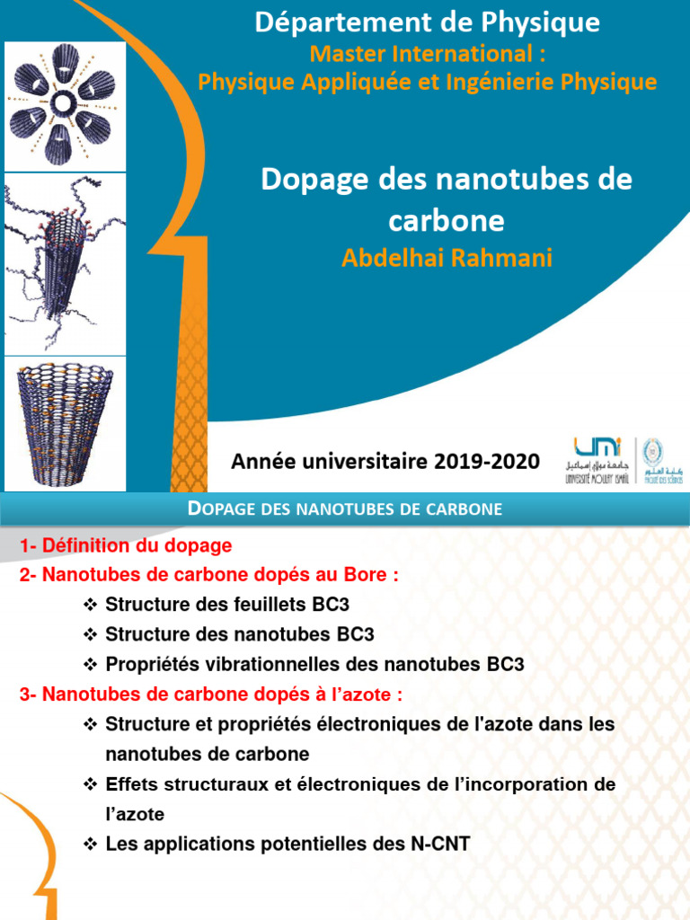 Dopage des Nanotubes de Carbone | PDF | Dopage (semi-conducteur ...