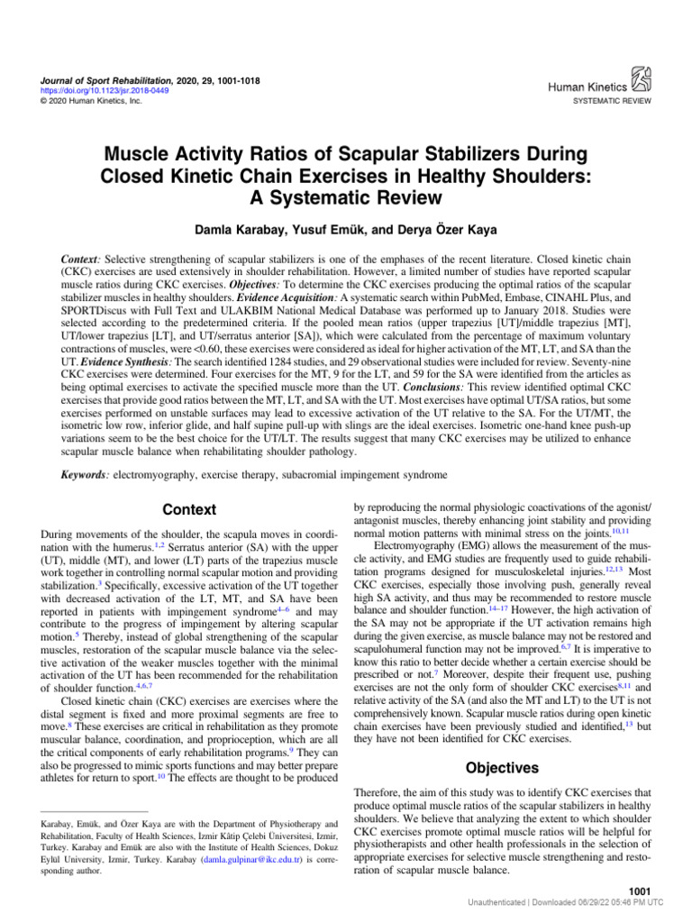 Large Muscle Activity