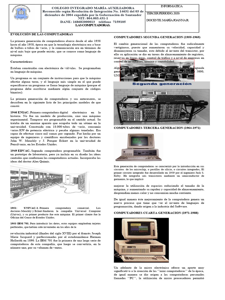 Guia de Informatica 3 Periodo | PDF | Circuito integrado | Ingeniería