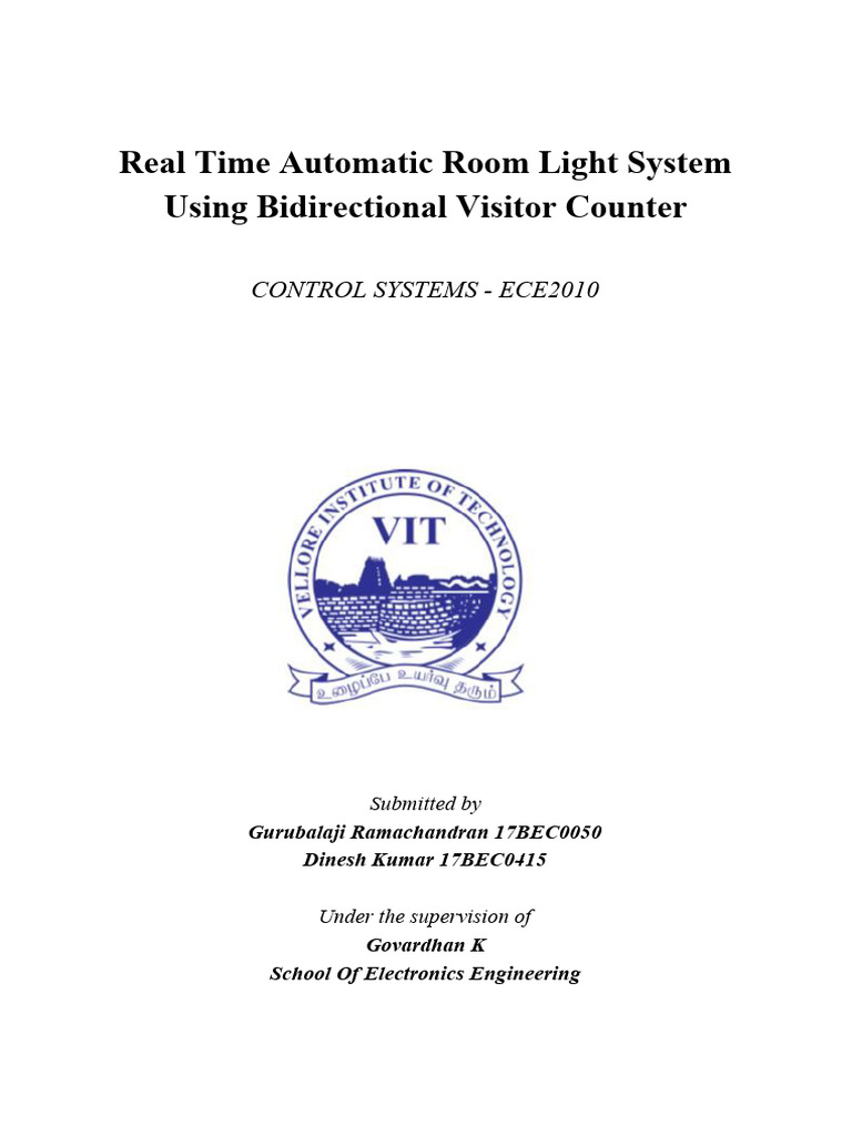 Automatic Room Light System with Visitor Counter | PDF | Relay | Arduino