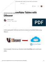 Connect Snowflake Tables With DBeaver