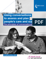 Using Conversations To Assess and Plan Peoples Care and Support