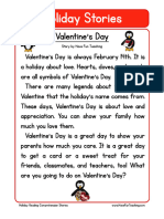 Holiday Stories Comprehension Valentines Day Preview
