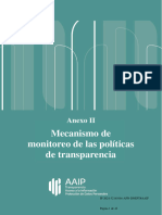 Mecanismo de monitoreo de las políticas de transparencia