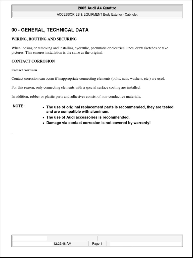 Accessories+ +equipment+ (Body+Exterior) | Download Free PDF | Audi ...