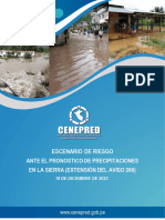 Escenarios de Riesgo Ante El Pronostico de Precipitaciones en La Sierra Del 18 de Diciembre de 2023