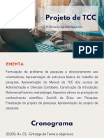 Projeto de TCC: Professora Sandilla Machado