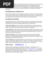 Pleasanton Unified Homework Policy