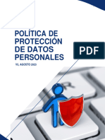 Política de Protección de Datos Personales: V5, AGOSTO 2023