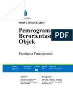 Modul Pemrograman Berorientasi Objek  TM1 