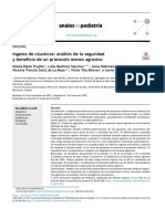 Ingesta de Cáusticos: Análisis de La Seguridad y Beneficio de Un Protocolo Menos Agresivo