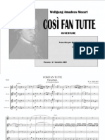 (Sheet Music) Mozart - Così Fan Tutte - Ouverture (Saxophone Quartet - Score and Parts)