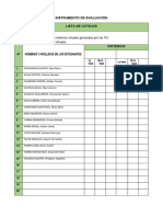 Lista de Cotejos