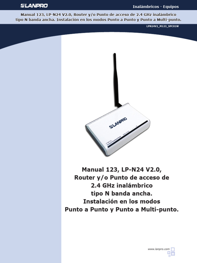 Configuración del Router LP-N24 V2.0 | PDF | Punto de acceso ...