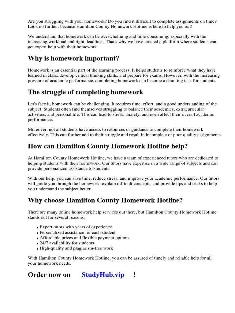 Math Homework Hotline Hillsborough County