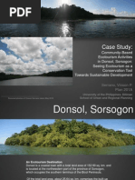 Case Study on Community-Based Eco Tourism Activities in Donsol, Sorsogon Seeing Eco Tourism as a Conservation Tool Towards Sustainable Development Presentation